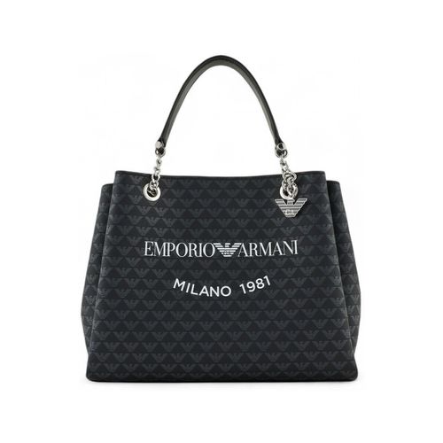 Borsa Borsa a mano con logo monogramma all over e charm - Emporio armani - Modalova