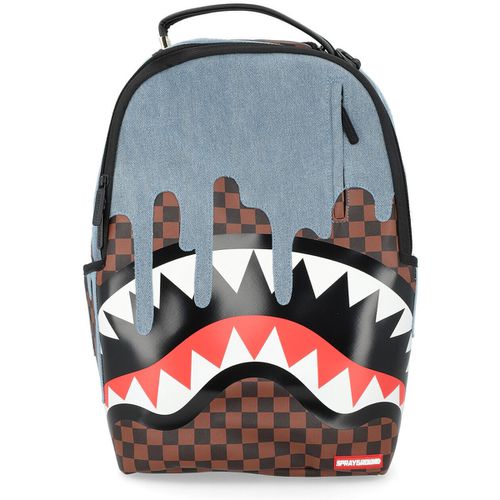 Zaini Zaino Denim Drip marrone e nero - Sprayground - Modalova