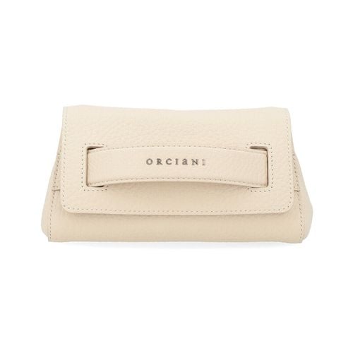 Borsette Clutch Gossip in pelle martellata avorio - Orciani - Modalova