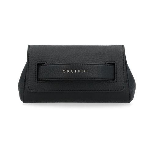 Borsette Clutch Gossip in pelle martellata nera - Orciani - Modalova