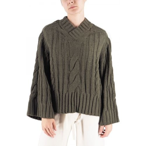 Maglione Maglia Cropped Mud Green - Replay - Modalova