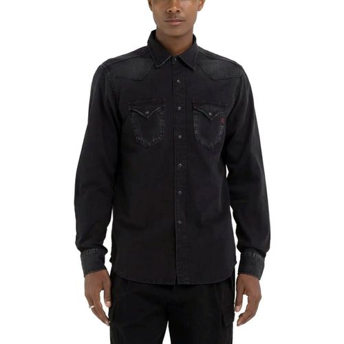 Jeans Camicia Western Regular Fit Black Delav - Replay - Modalova