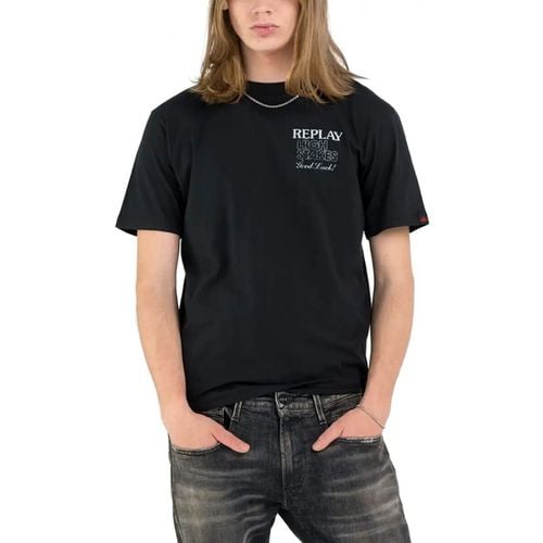 Jeans T-Shirt Con Stampa Regular Fit Blackboard - Replay - Modalova