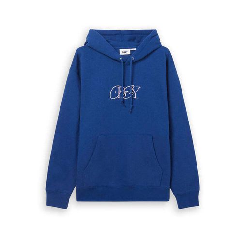 Felpa Obey Nova Hood Fleece Blu - Obey - Modalova