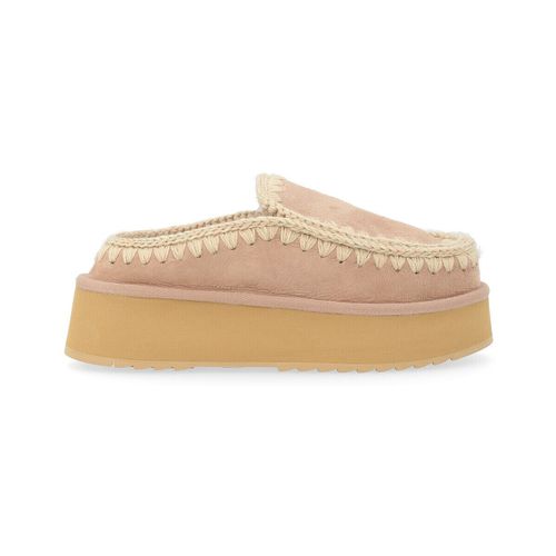 Classiche basse Sabot Eskimo Platform in suede cammello - Mou - Modalova