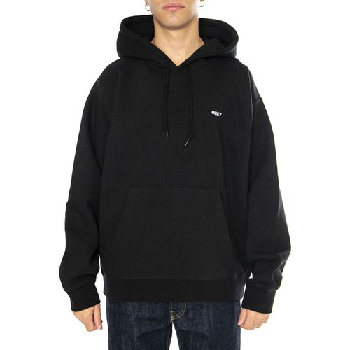 Felpa Established Works Bold Hood II Fleece Black - Obey - Modalova