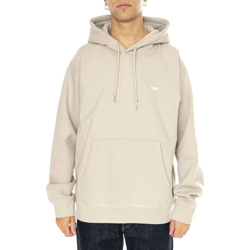 Felpa Established Works Bold Zip Hood II Fleece ilver Grey - Obey - Modalova