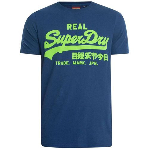 T-shirt T-shirt con grafica logo vintage al neon - Superdry - Modalova