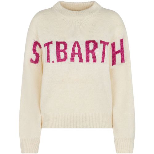 Maglione Maglia girocollo bianca "St. Barth" - Mc2 Saint Barth - Modalova