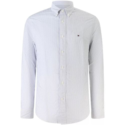 Camicia a maniche lunghe Camicia celeste con fantasia righe per uomo - Tommy hilfiger - Modalova