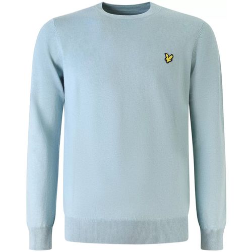 Maglione Maglione celeste con mini logo per uomo - Lyle E Scott - Modalova