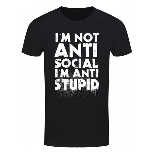 T-shirts a maniche lunghe I'm Not Anti-Social I'm Anti-Stupid - Grindstore - Modalova