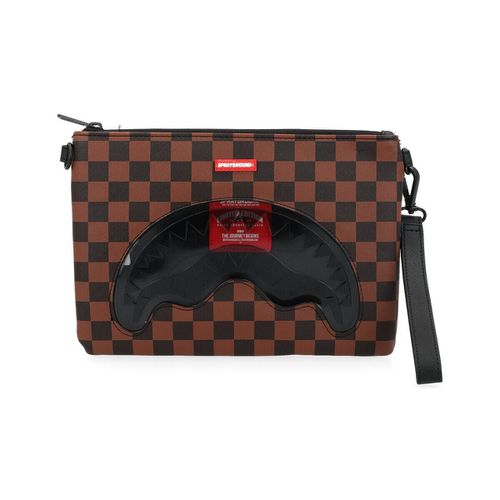 Borsa Pochette Shark Crossover Clutch marrone e nera - Sprayground - Modalova