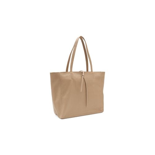 Borsa shopping bag in pelle color sand B618 - Frau - Modalova