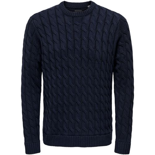 Maglione ONSKICKER LIFE REG 3 CABLE CREW KNIT - Only & Sons - Modalova