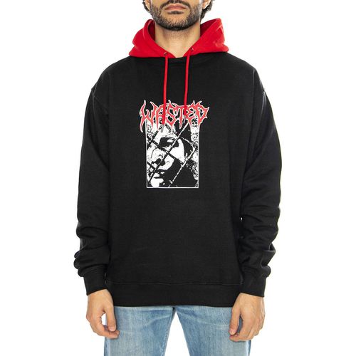 Felpa Hoodie Telly Wire Black / Fire Red - Wasted Paris - Modalova