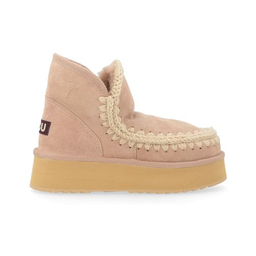 Tronchetti Stivaletto Mini Eskimo platform in suede color cammello - Mou - Modalova