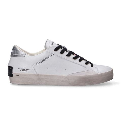 Sneakers sneaker Distressed bianca argento - Crime london - Modalova