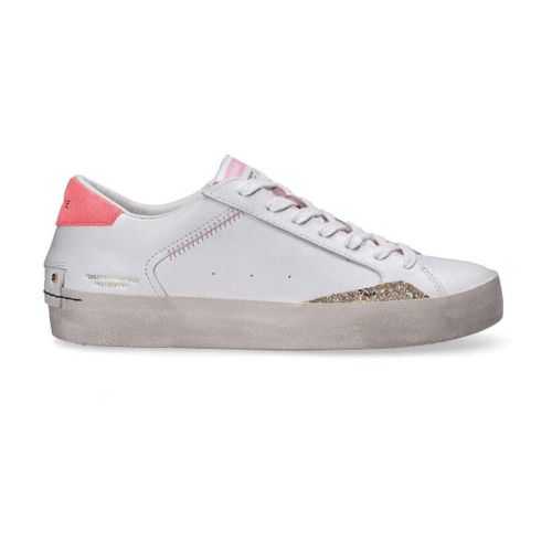 Sneakers basse Distressed Champagne Rosè bianca - Crime london - Modalova