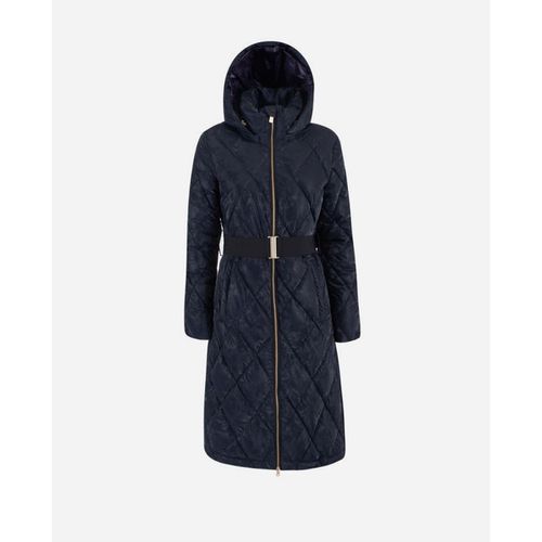 Mantella Cappotto lungo donna trapuntato a rombi - Yes Zee - Modalova