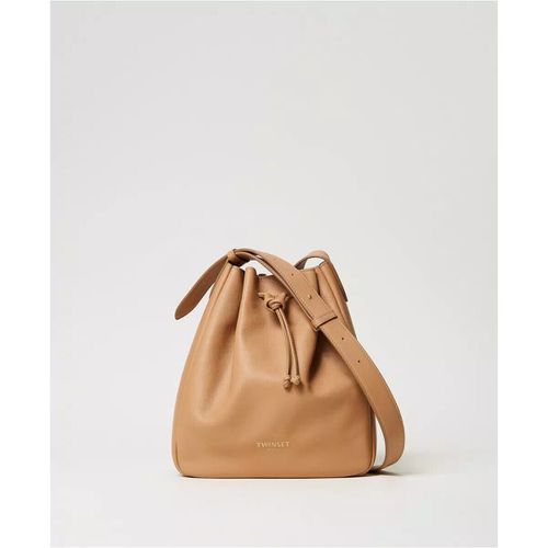 Borsa SECCHIELLO "FOREVER" IN PELLE - Twin set - Modalova