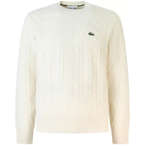 Maglione Maglione avorio con trama intrecciata per uomo - Lacoste - Modalova