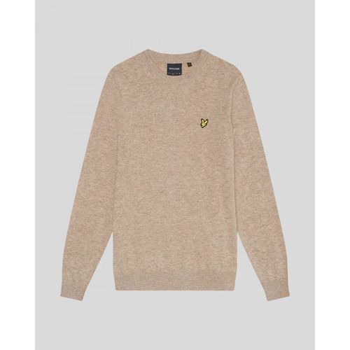 Maglione KN2114V LAMBSWOOL BLEND CREW-X320 HERITAGE TAUPE - Lyle & Scott - Modalova