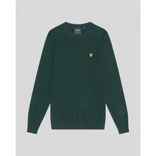 Maglione KN2114V LAMBSWOOL BLEND CREW-X321 ARGYLE TEAL MARL - Lyle & Scott - Modalova