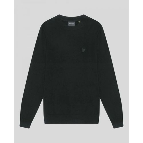 Maglione KN2124V TONAL LAMBSWOOL CREW-Z865 JET BLACK - Lyle & Scott - Modalova