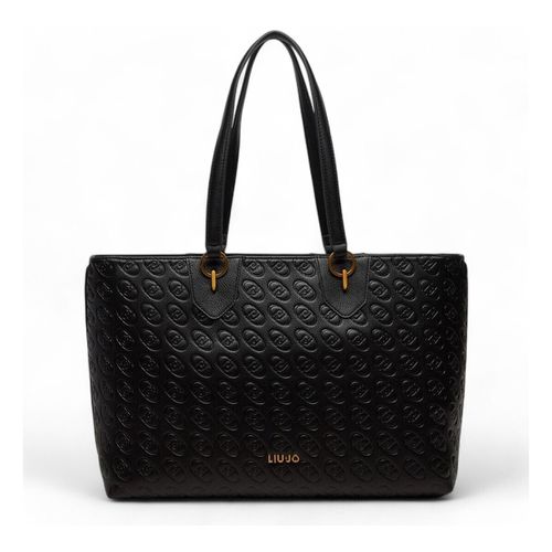 Borsa Borsa shopper in ecopelle con logo monogramma all over - Liu jo - Modalova