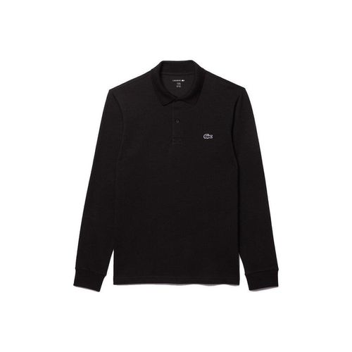 T-shirt & Polo Regular Fit Long Sleeve Cotton Blend Polo Shirt Black - Lacoste - Modalova