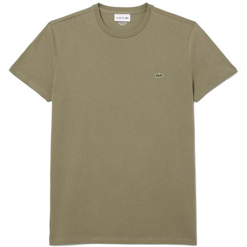 T-shirt & Polo Cotton Pima Crew Neck T-Shirt Khaki Green - Lacoste - Modalova