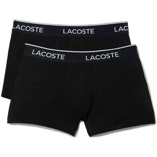 Boxer 2 Pack Cotton Stretch Logo Trunks Black/Black - Lacoste - Modalova