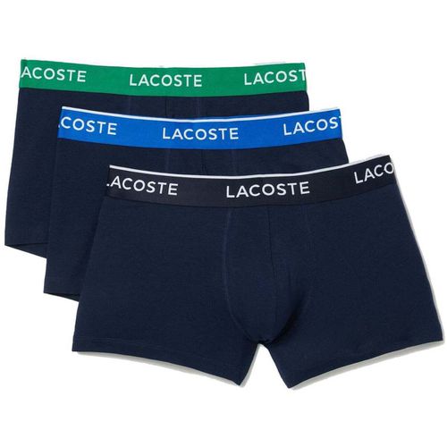 Boxer 3 Pack Cotton Stretch Logo Trunks Navy /Green/ - Lacoste - Modalova