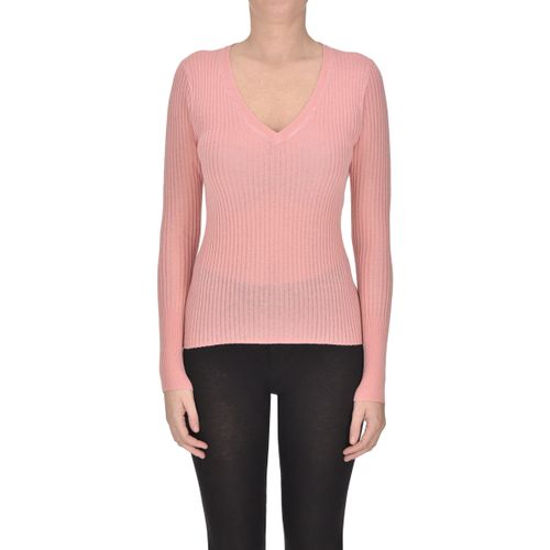 Maglione Pullover in seta e cashmere a costine MGP00005031AE - 360Cashmere - Modalova