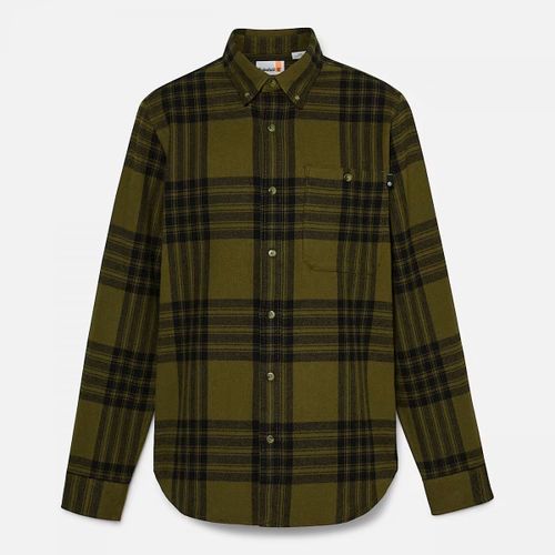 Camicia a maniche lunghe TB0A6V4X MIDWEIGHT FLANNEL CHECK-C681 DARK OLIVE YD - Timberland - Modalova