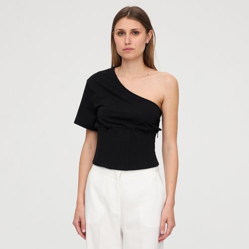 Camicetta T-shirt monospalla a bustier - Federica Tosi - Modalova