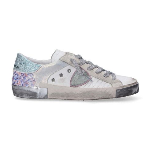 Sneakers basse sneaker Paris bianca azzurra - Philippe Model - Modalova