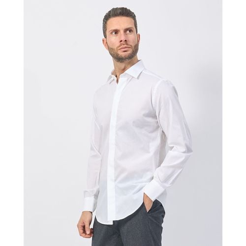 Camicia a maniche lunghe Camicia blu in cotone a maniche lunghe - Gazzarrini - Modalova