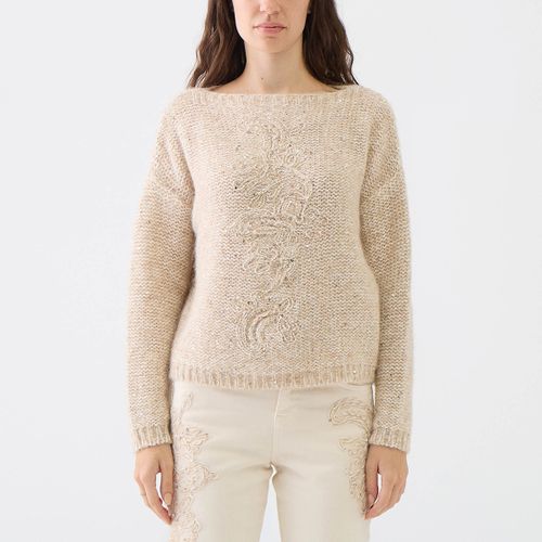 Maglione Girocollo in misto alpaca con paillettes - Ermanno Scervino - Modalova