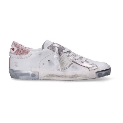 Sneakers basse sneaker Paris bianca rosa - Philippe Model - Modalova