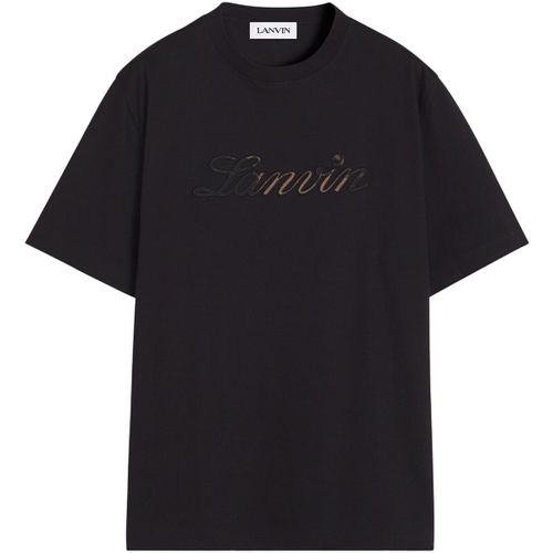 T-shirt DENIM SCRIPT LOGO T-SHIRT - Lanvin - Modalova