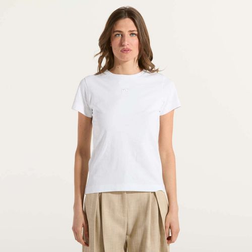 T-shirt T-shirt maniche corte logo ricamato bianca - Pinko - Modalova