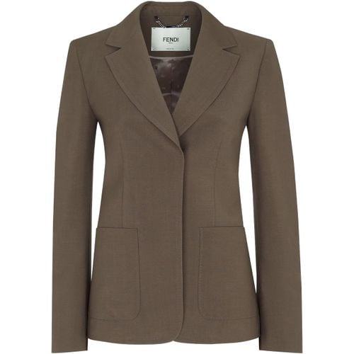 Giacca Blazer in lana e mohair scuro - Vintage - Modalova