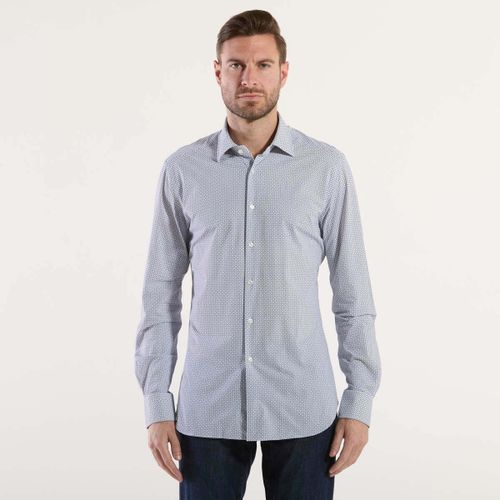 Camicia a maniche lunghe active shirt in tessuto fantasia blu - Xacus - Modalova