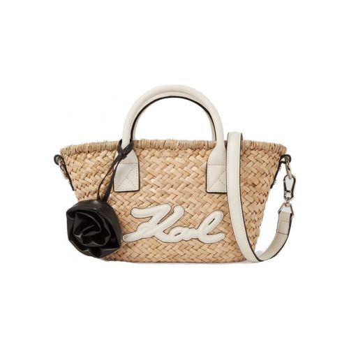 Borsa SIGNATURE RAFFIA SM BASKET - Karl Lagerfeld - Modalova