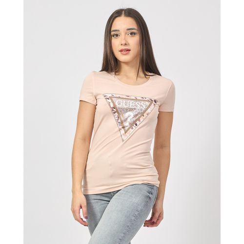 T-shirt & Polo T-shirt con logo triangolo animalier - Guess - Modalova