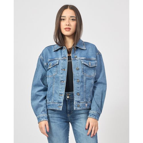 Giubbotto Giacca trucker jeans oversize - Guess - Modalova