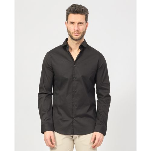 Camicia a maniche lunghe Camicia nera Armani a maniche lunghe in cotone - EAX - Modalova