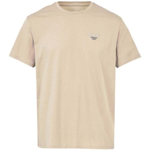 T-shirt & Polo Beach Embroidered Logo T-Shirt Plaza Taupe - Emporio armani - Modalova